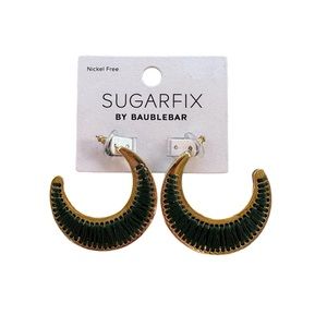 Sugarfix By Baublebar Threaded Crescent Moon Earrings